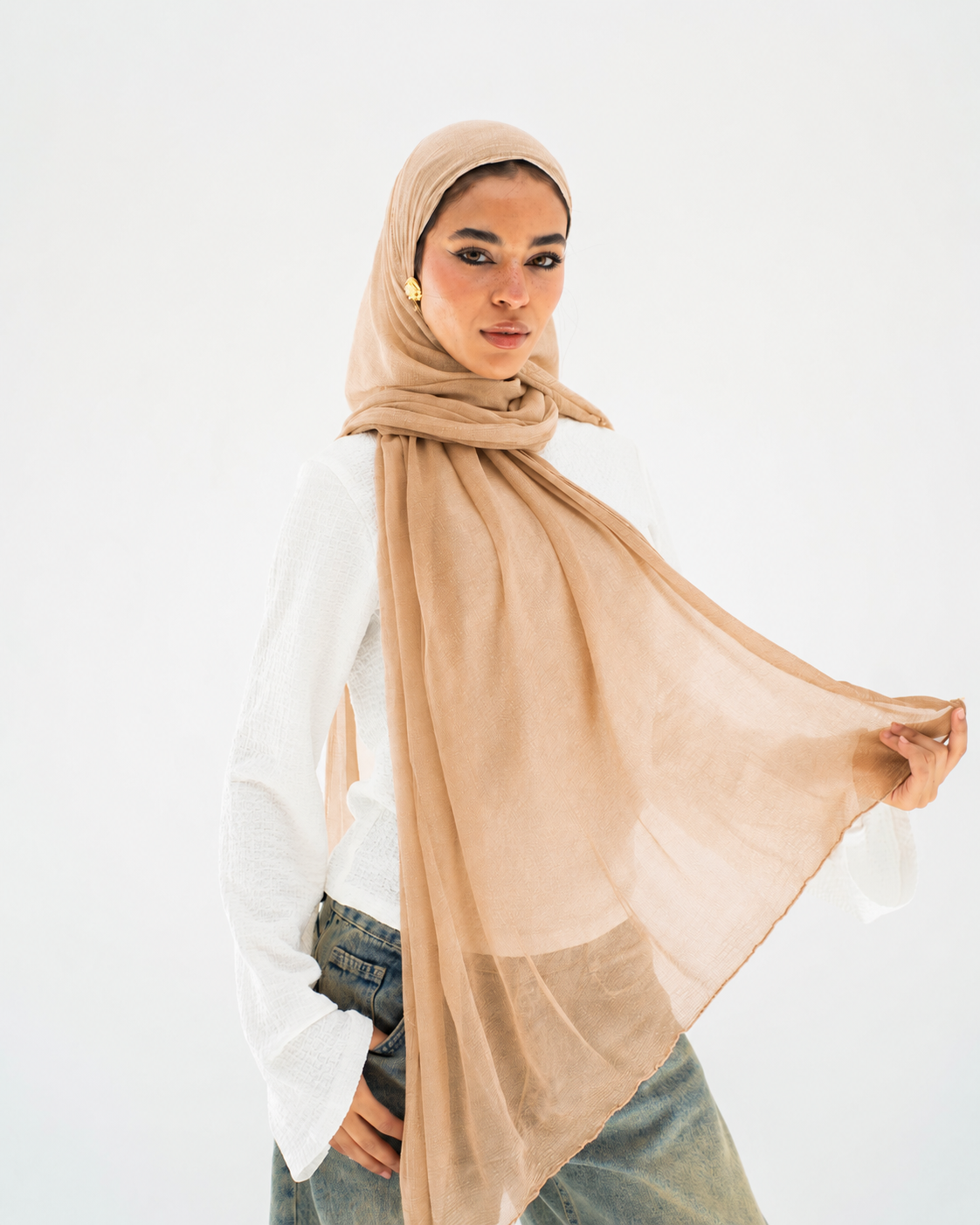 Marble Chiffon -Honey Beige